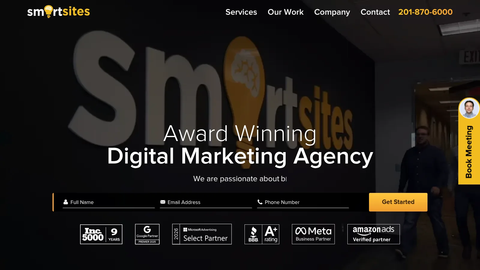 SmartSites homepage — digital marketing agency for paid and organic search
